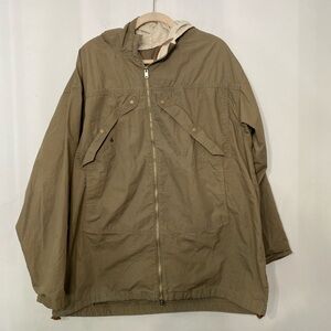 Garbstore Lightweight Chore Work Military Style Jacket‎ Mens XL Talon Zipper Tan